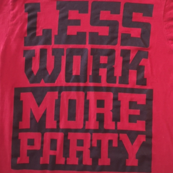 ❤️ Less Work More PARTY Tee Large - Picture 2 of 5
